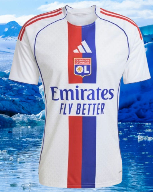 Maillot domicile de l'olympique lyonnais 2025/26